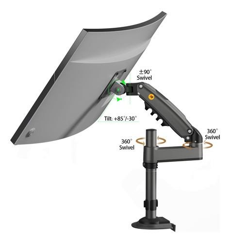 Soporte Para Monitor Nb North Bayou Modelo H100 Ajustable Color