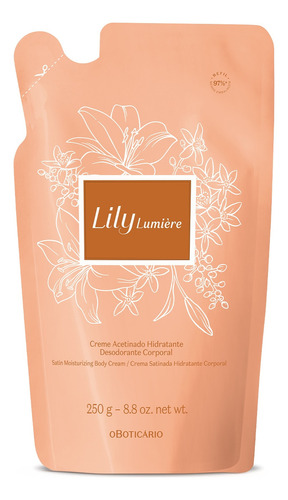 O Boticario Lily Lumiere Creme Acetinado Hidra Refil 250g