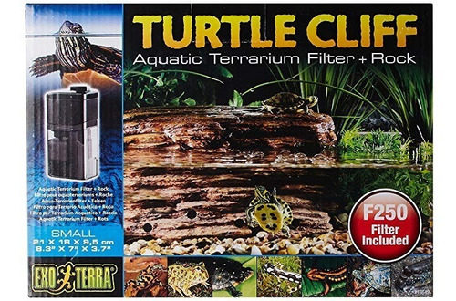 Turtle Cliff Para Terrarios Acuáticos Filtro / Rock