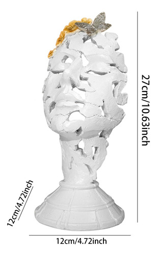 Art Woman Face Objects Figurine Thinker Statue Decoración