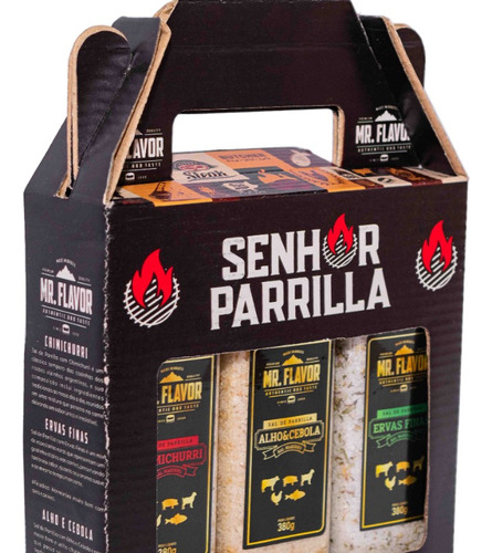 Kit Sais De Parrilla 3 Sabores Premium P/ Churrasco Mrflavor