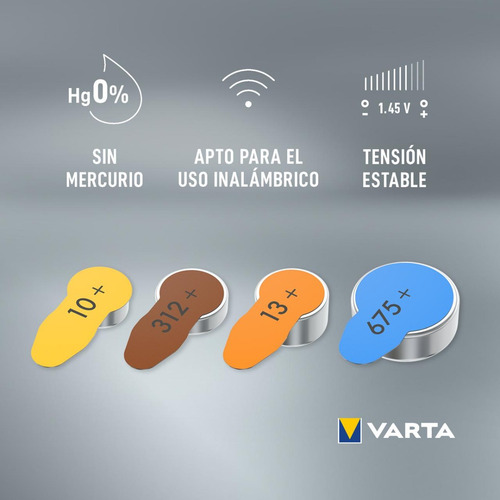 Pilas Varta Audifono 10 Botón X 6 Unidades