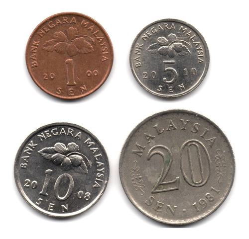 Malasia 1, 5, 10 Y 20 Sen 1981 A 2010