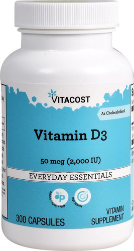 Vitacost Vitamina D3 (como Colecalciferol) - 2.000 Ui - 300