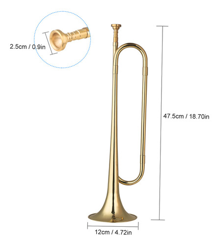 Corneta De Bronce (llamada De Caballería En Pulgadas) Para T