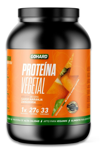 Proteína Vegetal - 33 Servicios - Gohard Sabor Naranja Zanahoria