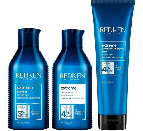 Shampoo+ Condition + Mask Para Cabello Dañado Redken Extreme