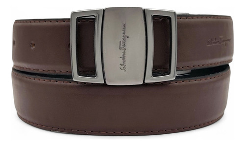 Cinturon Unisex Hebilla Sardegna Chocolate / Gris S (105cm)