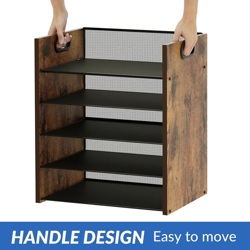 Organizador De Computadora De Madera De 5 Niveles