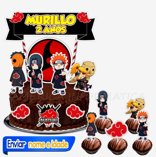 Topo de Bolo Naruto Personalizados