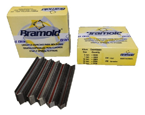 Grampo De Moldura Hw 7mm Com 4000 Unidades - Bramold