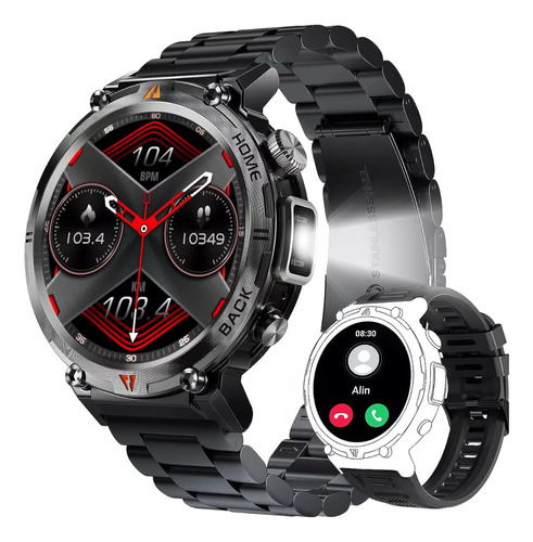 Reloj Inteligente Smartwatch Eiggis Ke3 Con Linterna Táctica