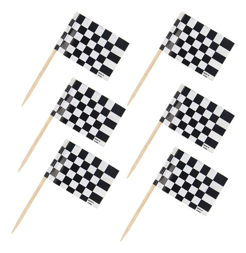Decoración De Tartas Con Banderas De Carreras A Cuadros, 24