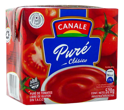 Caja De Pure De Tomate 520ml Canale Sin Tacc