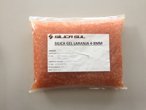 Silica Gel Laranja 4-8mm / Sílica Gel Pacote Com 500gr