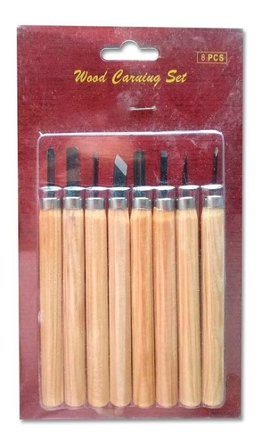 Gubias O Cinceles Para Tallar Madera Set De 8 Piezas