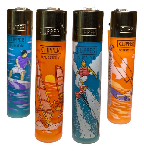 Encendedor Clipper Classic Recargable Colección Water Sports