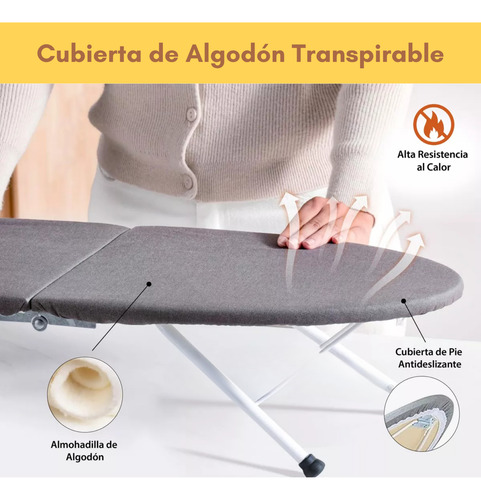 Burro De Planchar Tabla Plegable Para Sobre Mesa O Cama