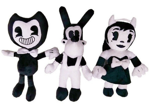 3pcs Bendy Y La Máquina De Tinta Boris Alice Muñeco Peluche