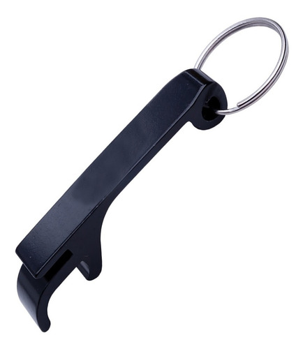 Llavero Destapador de Aluminio Color Negro Promo Click Congo