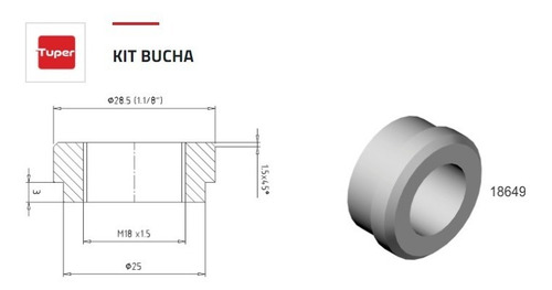 Flexível + Tubo + Curva + Porca Sonda - Escapamento 2,5 Pole