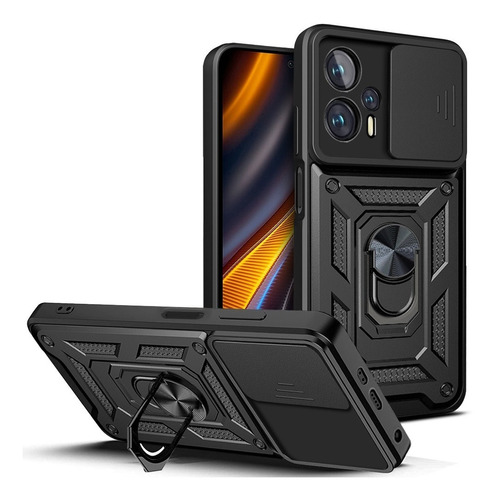 Funda Uso Rudo Xiaomi Poco Redmi Note + Cristal Templado 9d