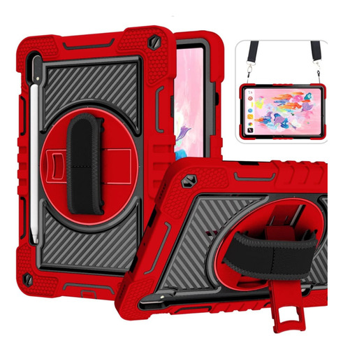 Funda Carcasa Antigolpes Armadura 360 Para Tab S10 Fe 10.9 Rojo