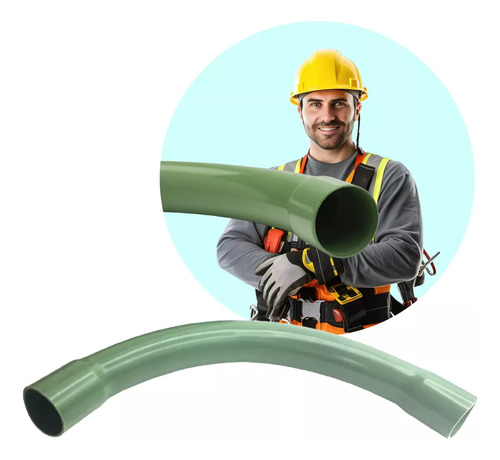 Codo Pvc Ligero 2 Vias 90° 3/4 Pulgadas 19mm Verde 3467