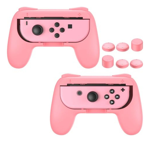 Fastsnail Grips Pack Para Nintendo Switch Joy-con Rosa