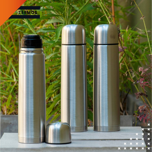 Combo De Mate Termico Acero Inoxidable + Bombilla + Termo