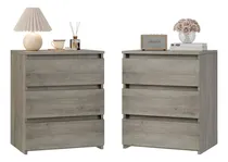 Comprar Velador Combo Mesas De Noche Mary Gris 55×45 Alimueblesjyl