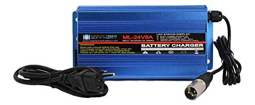 Mighty Max - Cargador De Batería De 24 V Y 8 A Para Patinete