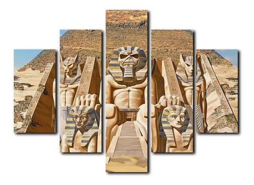 Cuadro Decorativo Canvas 5pz 170x100 Templo Egipcio