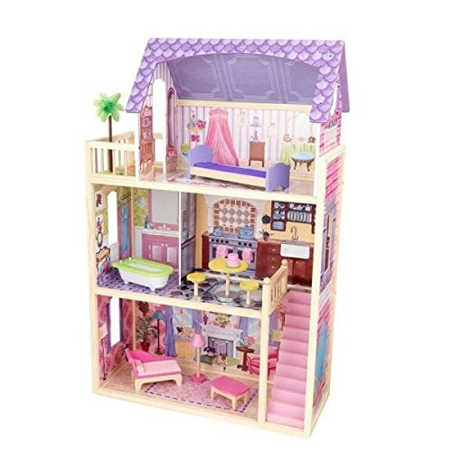 Casa De Muñecas Kidkraft Kayla + 10 Piezas De Muebles.