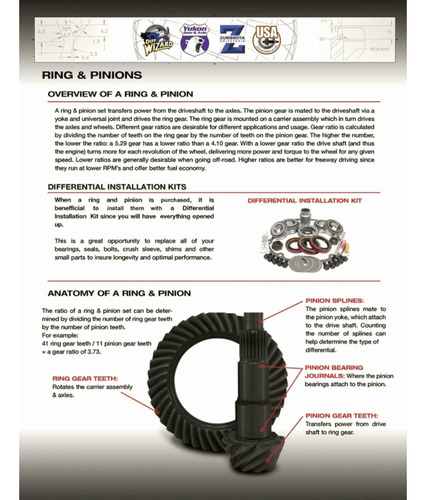 Yukon Gear & Axle (yg D44-513) Juego De Engranajes De Anillo