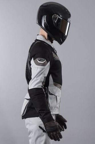 Imagen 8 de 10 de Campera Cordura Macna Furio Gris Claro-negro-gris Pardo