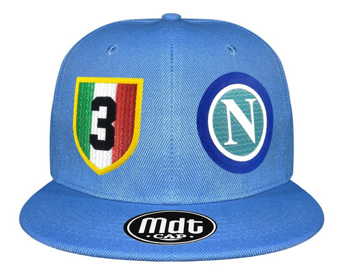 Gorra Plana Napoli Campeón 3 Italia