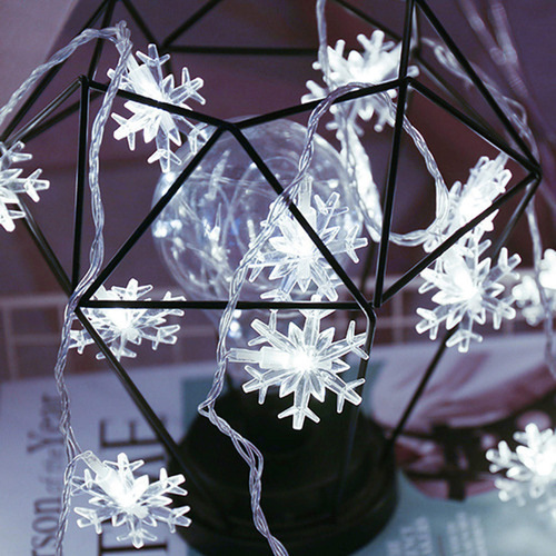Guirnalda Navideña Led Con Forma De Copo De Nieve En Forma D