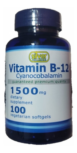 Vitamina B-12 Cianocobalamina 100tbs 1500mg Silver Americano