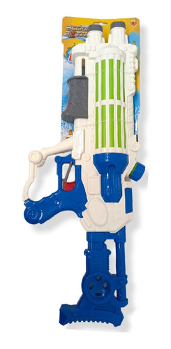 Imagen 1 de 4 de Pistola Lanza Agua Doble Chorro Grande 55 Cm