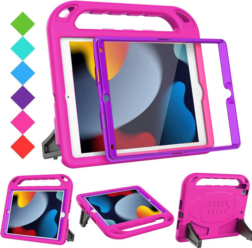 Funda Para iPad 10.2 Bmouo 9/8/7 Gen C/mango Liviano/ Rosa+p