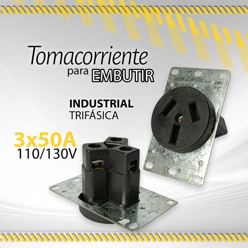 Toma De Embutir Industrial Trifasico 3x50a / 04081