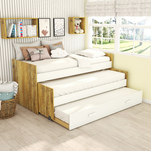 Cama Nido Viggo De 1 Plaza 80x190 Cm Atakama Línea Nido