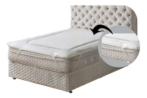 Protetor Pillow Top Colchão Casal King Size 1,93 X 2,03 X 40