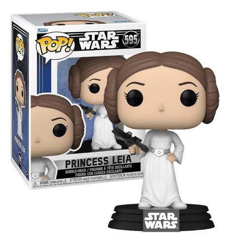 Boneco Funko Pop Star Wars Princesa Leia 595 Original