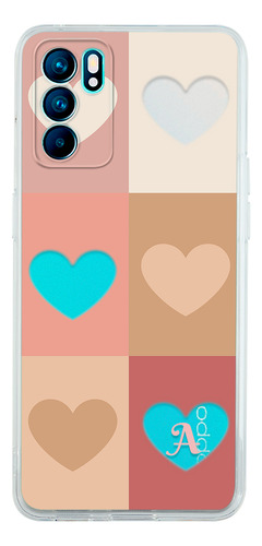 Funda Para Oppo Para Mujer Corazones Con Letra Inicial
