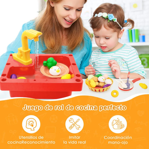 Dp Utensilios De Cocina Para Niños, Fregadero, 55 Piezas