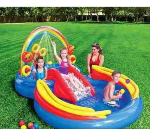 Piscina infantil Intex 57453 Playground Arco Iris de 227 litros