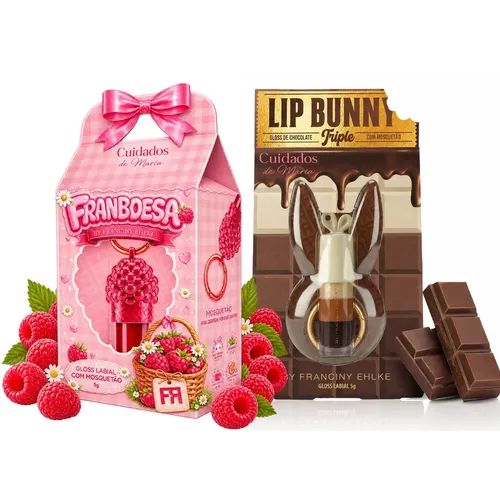 Kit Gloss Hidratante Labial Franboesa Gloss Labial Lip Bunny Triple Chocolate Fran By Franciny Ehlke Cuidados De Maria