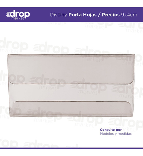 Imagen 4 de 9 de Porta Precios Nombre Acrílico Menú Mesa Escritorio 9x4 X1u